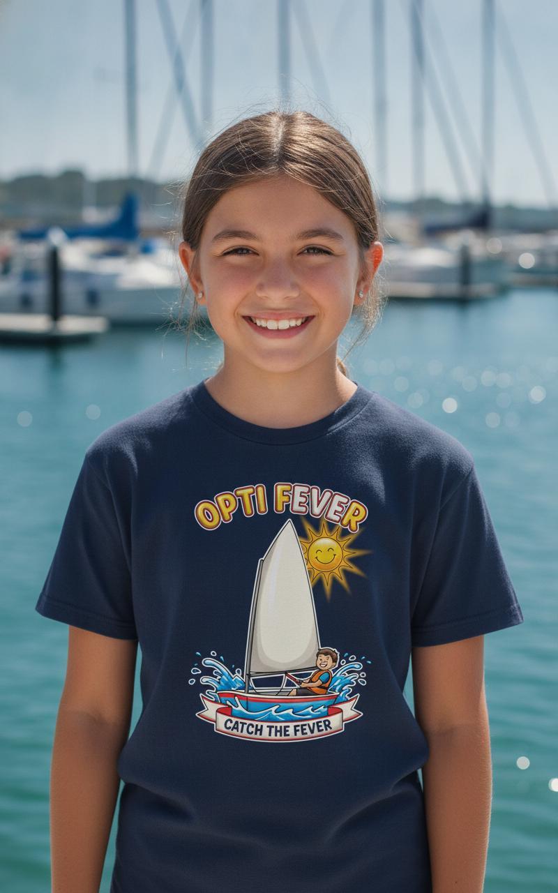 Opti Fever Sailing T-Shirt | Optimist Dinghy Youth Sailor Tee | Regatta Shirt